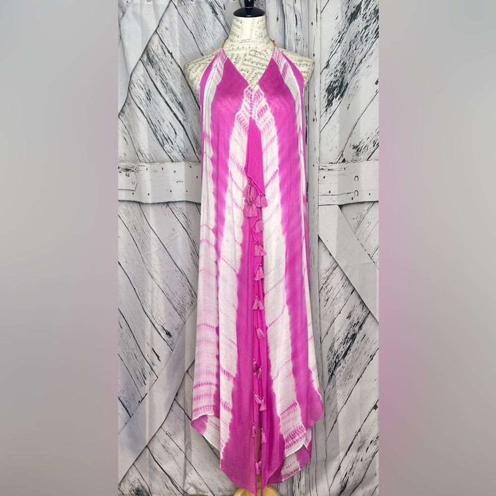 Maxi Halter Sundress Coverup Wave & Wind Tie Dye OS
